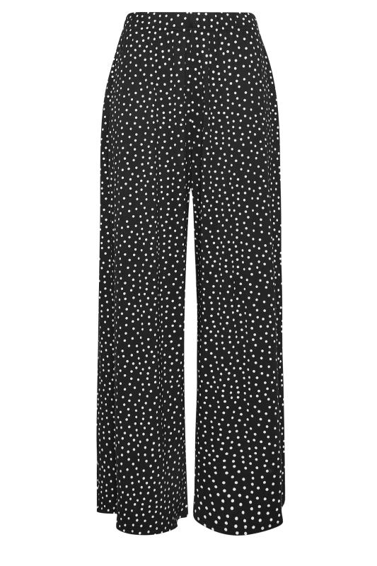 LTS Tall Black & White Spot Print Extra Wide Leg Culottes | Long Tall Sally  5
