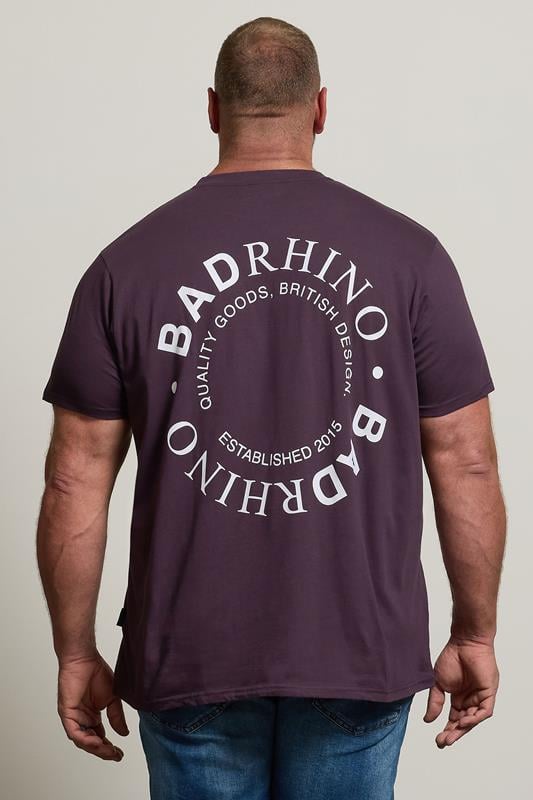BadRhino Big & Tall Plum Purple Circle Logo T-Shirt | BadRhino 3