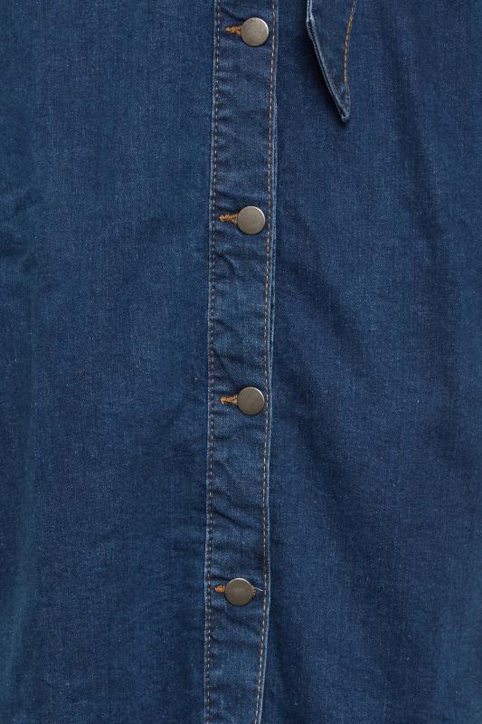 LTS Tall Womens Blue Denim Button Through Midi Dress | Yours Clothing  5