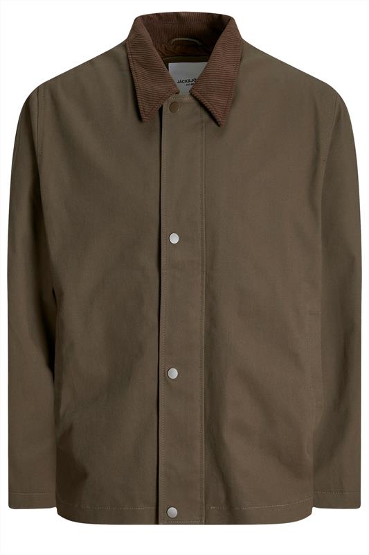JACK & JONES Big & Tall Brown Grady Worker Jacket | BadRhino 1