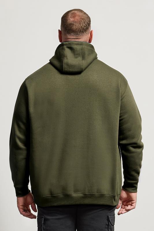 BadRhino Big & Tall Khaki Green Military Print Hoodie | BadRhino 4