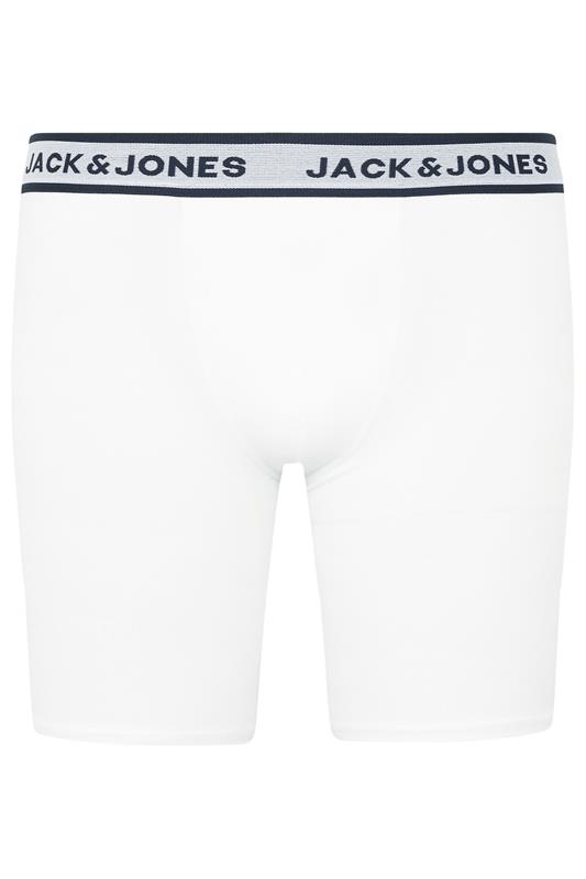 JACK & JONES Big & Tall 3 Pack White/Grey/Navy Blue Boxers | BadRhino 6