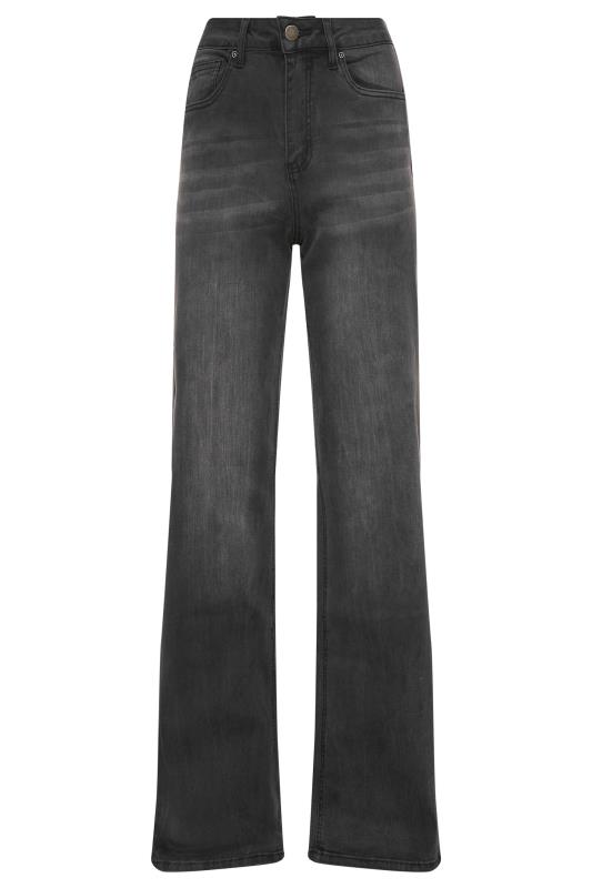 Tall Women's LTS Washed Black Wide Leg Jeans | Long Tall Sally 5