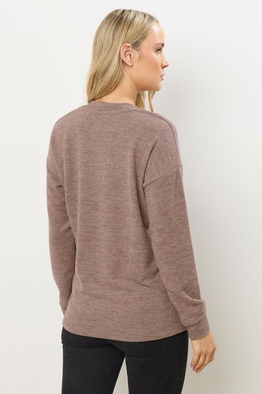 LTS Tall Brown Animal Embellished Jumper | Long Tall Sally 3