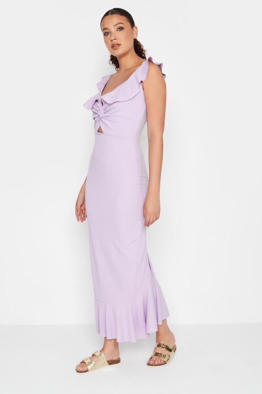 LTS Tall Women's Lilac Purple Cut Out Frill Midaxi Dress | Long Tall Sally 2