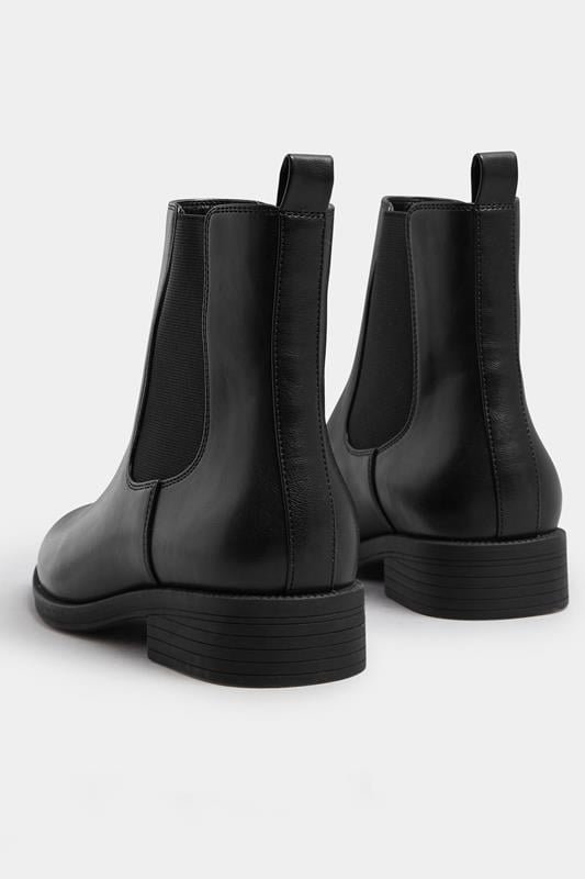 LTS Black Chelsea Ankle Boots In Standard Fit | Long Tall Sally 4