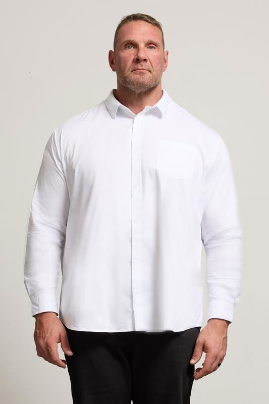 BadRhino Big & Tall White Long Sleeve Shirt | BadRhino 1