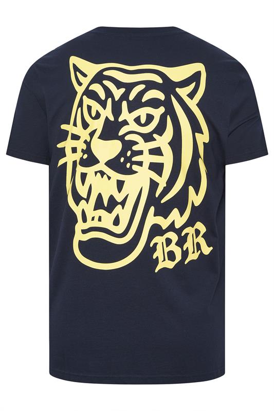 BadRhino Big & Tall Navy Blue Tiger Graphic T-Shirt | BadRhino 2