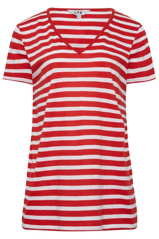LTS Tall Womens 2 PACK Red & Black Stripe V-Neck T-Shirts | Long Tall Sally 9