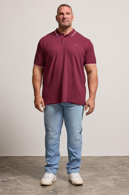 BadRhino Big & Tall Light Blue Straight Leg Stretch Jeans | BadRhino 2