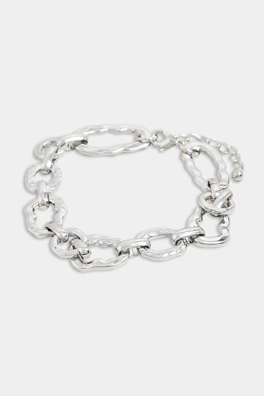 Silver Chunky Chain Bracelet | Yours Clothing  2