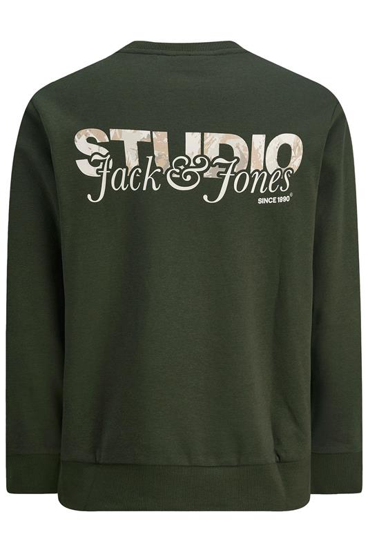 JACK & JONES Big & Tall Duffle Bag Green Crew Neck Sweatshirt | BadRhino 2