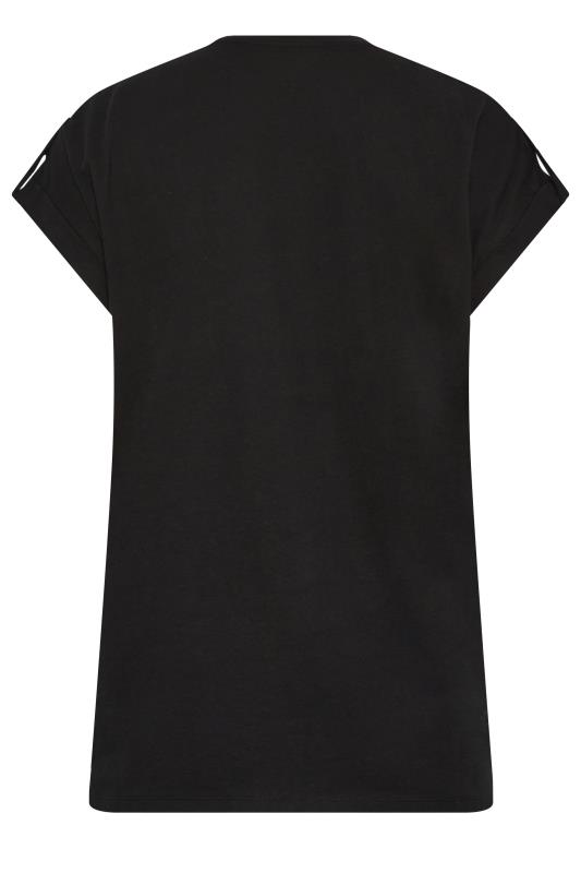 LTS Tall Black Pocket Detail Cotton T-Shirt | Long Tall Sally 7
