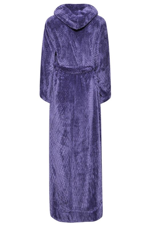 LTS Tall Women's Purple Hooded Maxi Dressing Gown | Long Tall Sally 7
