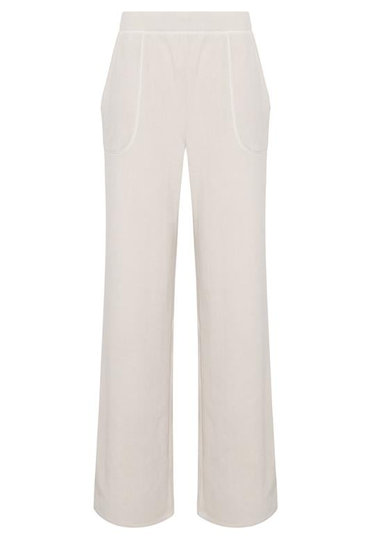 LTS Tall Ivory White Fleece Lounge Trousers | Long Tall Sally 5
