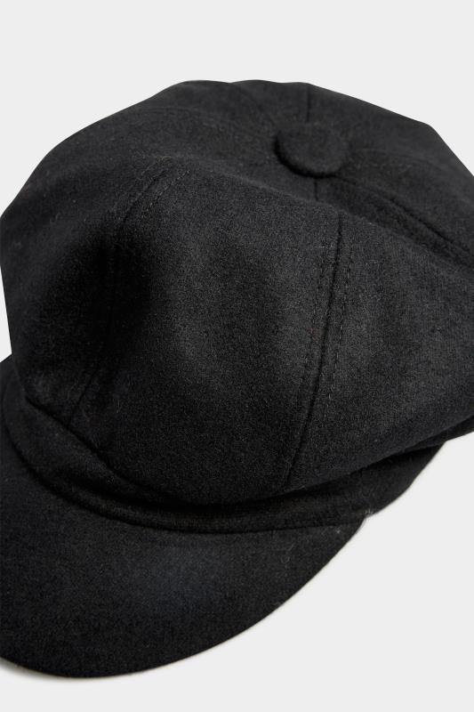 Plus Size Black Baker Boy Hat | Yours Clothing 4