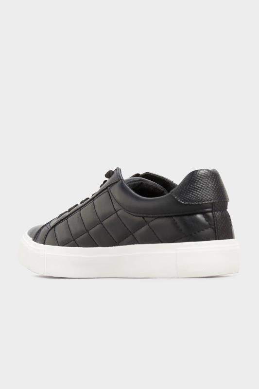 LTS Black Quilted Trainers In Standard Fit | Long Tall Sally 5