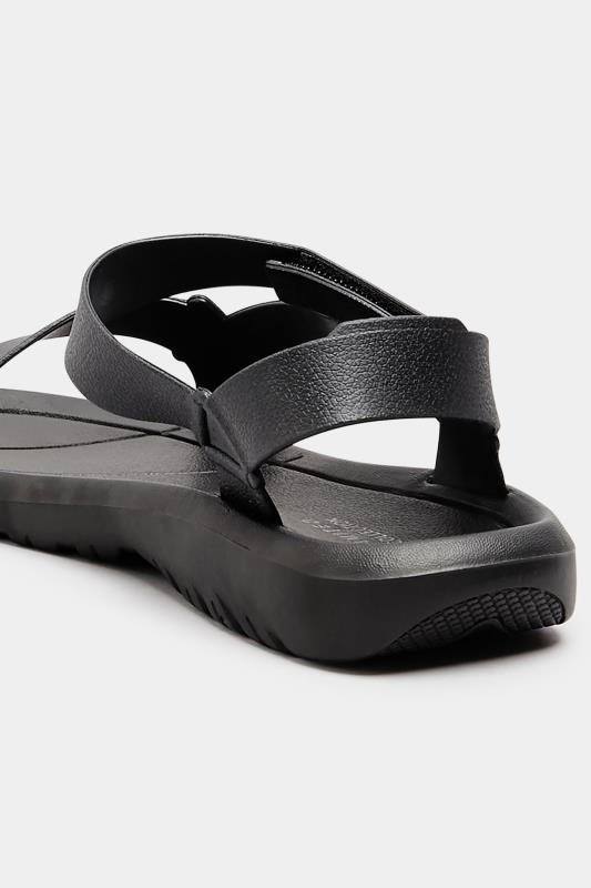 LIMITED COLLECTION Black Adjustable Strap Sandals In Wide E Fit | Yours Clothing 4