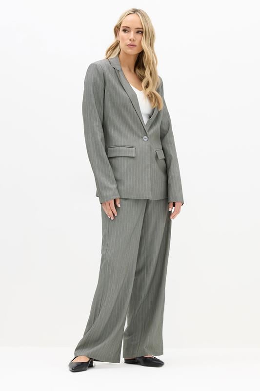 LTS PREMIUM Tall Grey Stripe Formal Blazer | Long Tall Sally 3