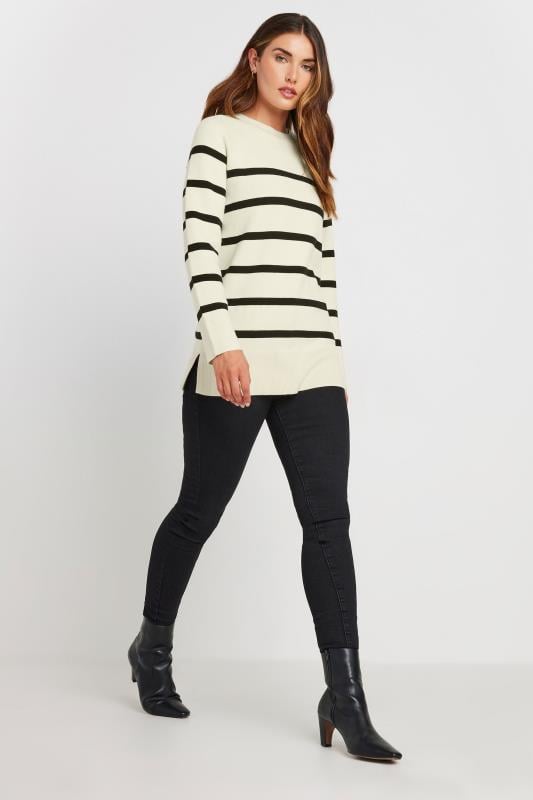 LTS PREMIUM Tall Womens Cream Stripe Jumper | Long Tall Sally 2