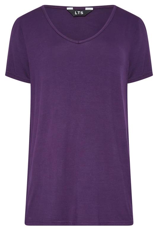 LTS Tall Women's Dark Purple V-Neck T-Shirt | Long Tall Sally 5