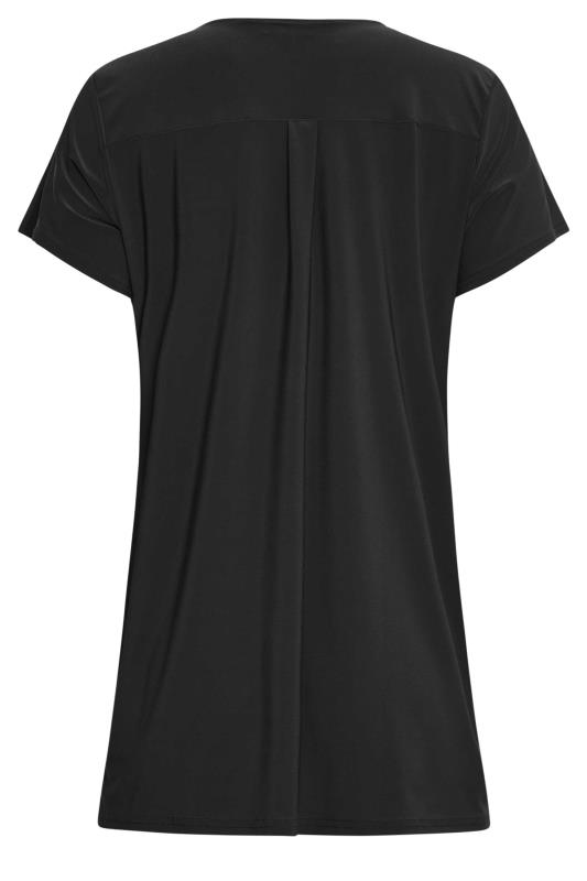 LTS Tall Women's Black Zip Detail T-Shirt | Long Tall Sally 7
