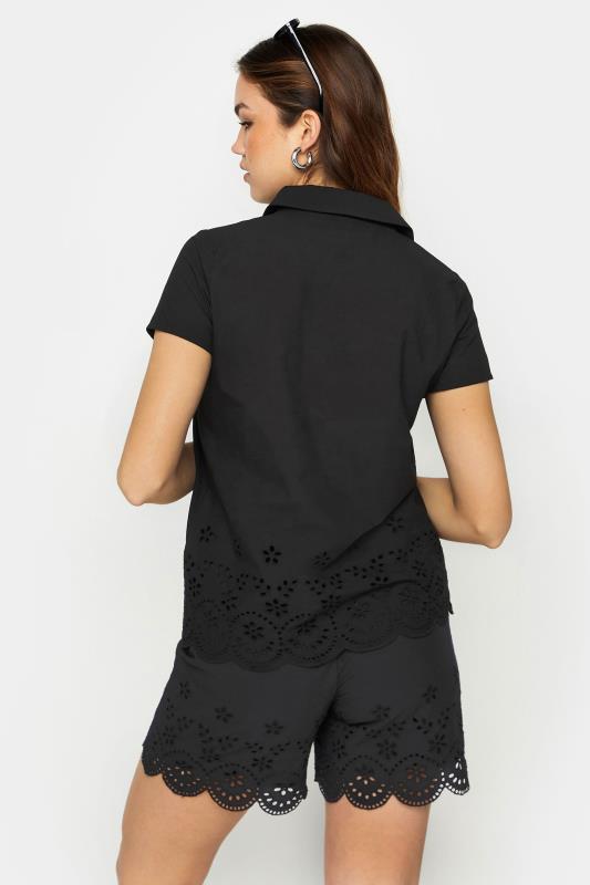 LTS Tall Women's Black Broderie Shirt | Long Tall Sally 3