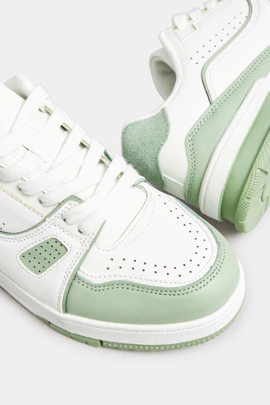 Green Chunky Trainers In Extra Wide EEE Fit | Yours Clothing  5