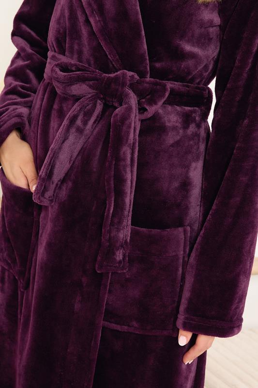 LTS Tall Burgundy Red Super Luxe Maxi Dressing Gown | Long Tall Sally 4