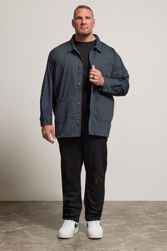 BadRhino Big & Tall Navy Blue Overshirt | BadRhino 2