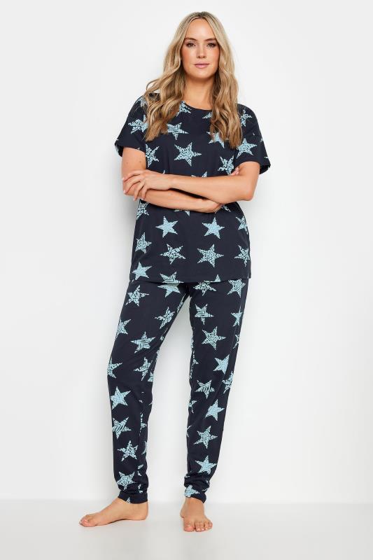 LTS Tall Navy Blue Star Print Pyjama Set | Long Tall Sally 2