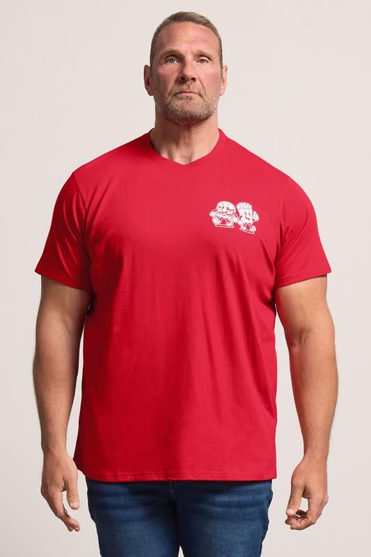 BadRhino Big & Tall Red 'Grill & Chill' T-Shirt | BadRhino 1