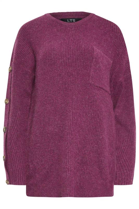 LTS Tall Purple Button Long Sleeve Jumper | Long Tall Sally  5