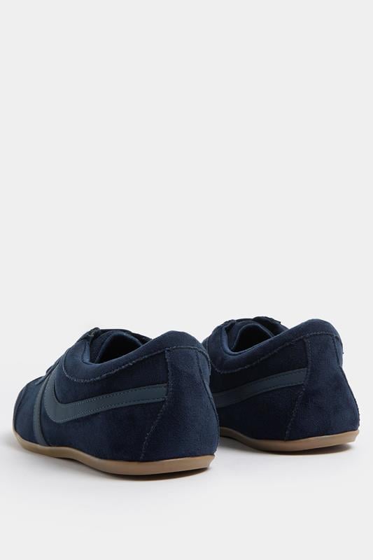 LTS Navy Blue Padded Retro Trainers In Standard Fit | Long Tall Sally 4
