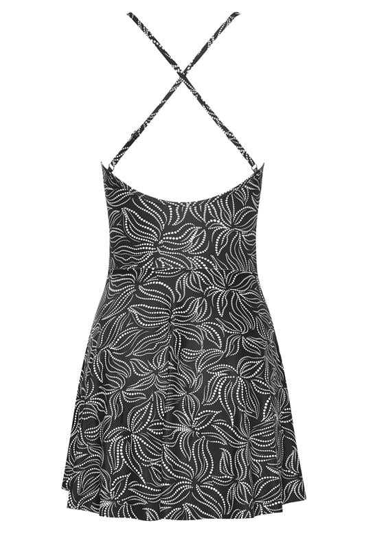 LTS Tall Womens Black Palm Leaf Swimsuit | Long Tall Sally 3