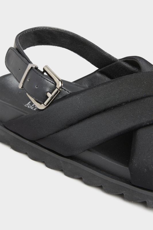 LIMITED COLLECTION Black Padded Sandals In Extra Wide Fit | Yours Clothing 5
