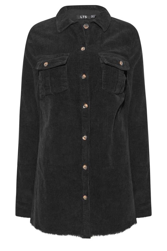 LTS Tall Women's Black Distressed Cord Shacket | Yours Clothing 7