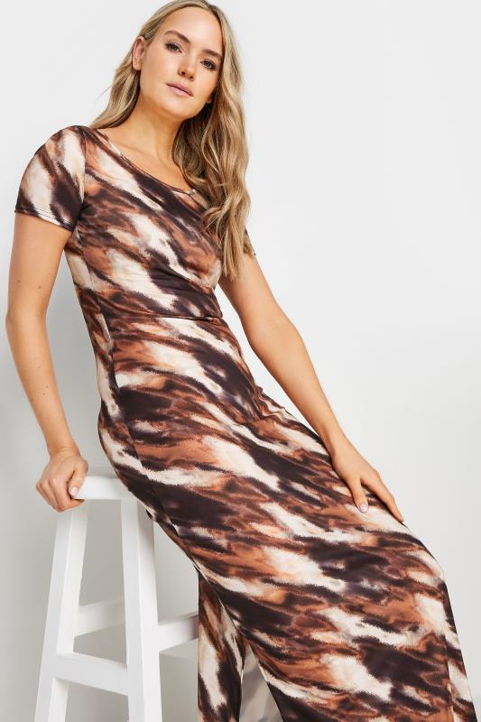 LTS Tall Womens Chocolate Brown Abstract Print Maxi Dress | Long Tall Sally 4