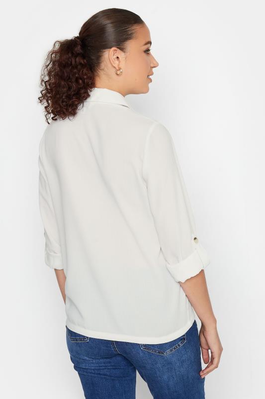 LTS Tall White Long Sleeve Utility Shirt | Long Tall Sally 4