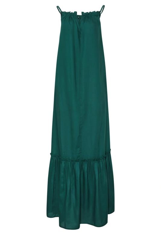 LTS Tall Women's Green Ruched Neck Maxi Dress | Yours Clothing 6