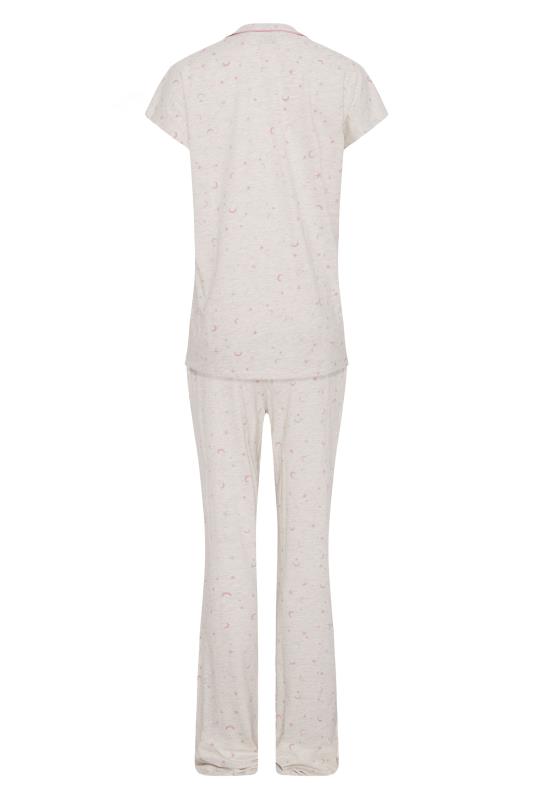 LTS Tall Women's Grey Moon & Star Print Cotton Pyjama Set | Long Tall Sally  7