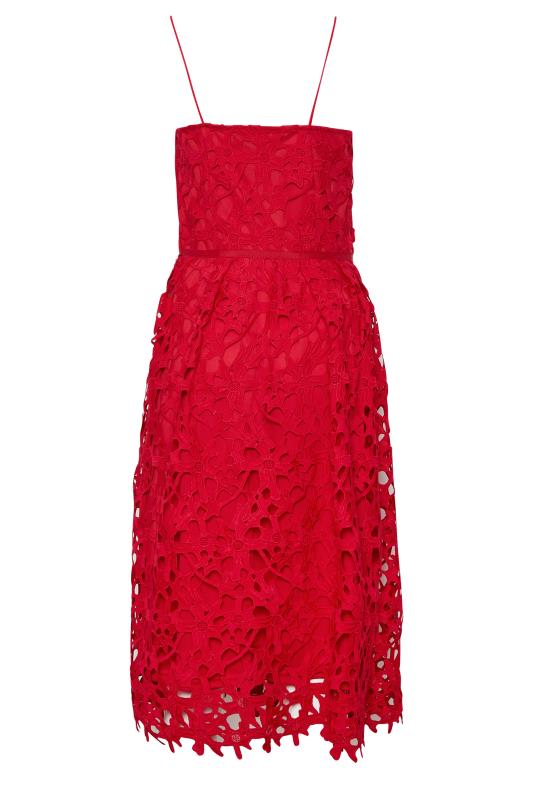 LTS Tall Women's Red Lace Midi Dress | Long Tall Sally 8
