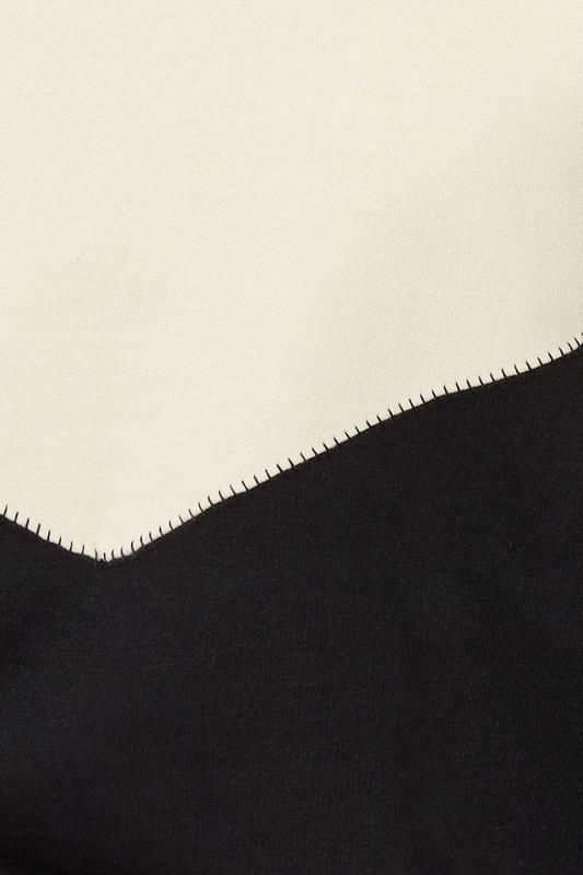 LTS Tall Black Contrast Colour Block Sweatshirt | Long Tall Sally 5