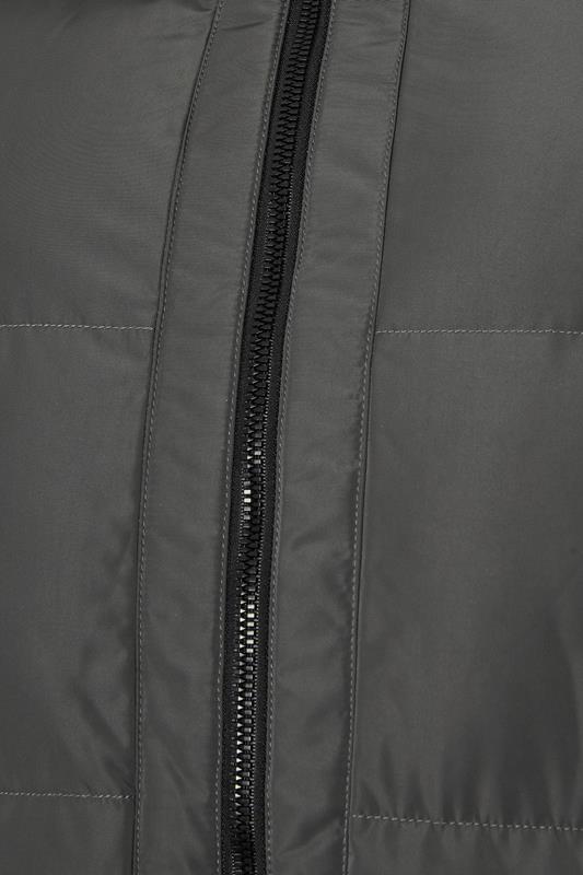 BadRhino Big & Tall Charcoal Grey Hooded Puffer Jacket 3