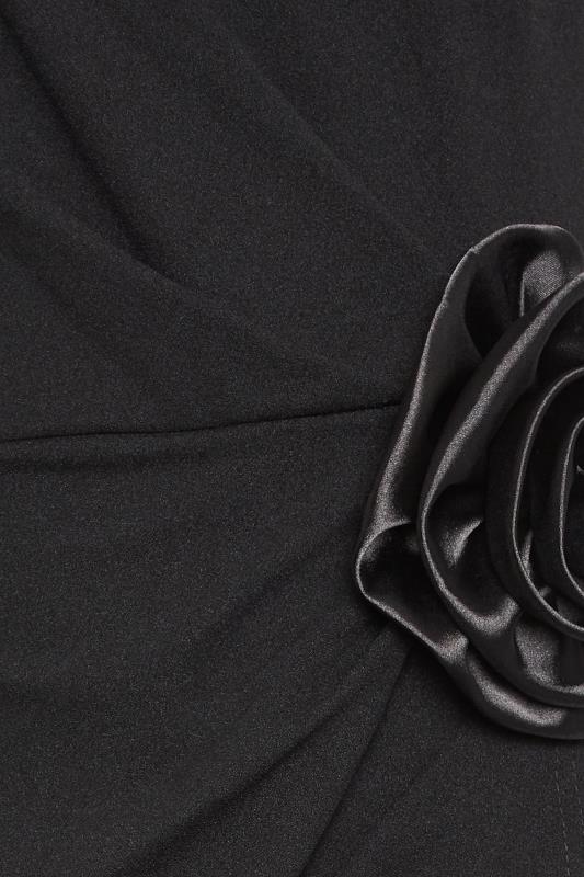 LTS Tall Women's Black Rose Detail Midi Dress | Long Tall Sally 5