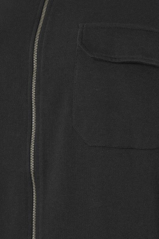 STUDIO A Big & Tall Navy Blue Zip Through Shacket | BadRhino 3