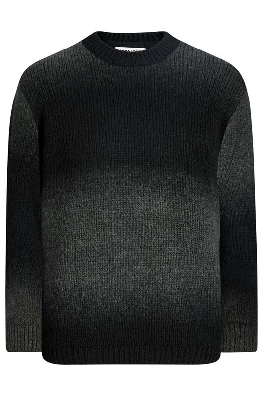 JACK & JONES Big & Tall Grey Crew Neck Knit Jumper