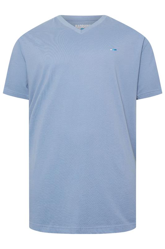 BadRhino Big & Tall Navy Blue 5 Pack Extra Long V-Neck T-Shirts | BadRhino 2