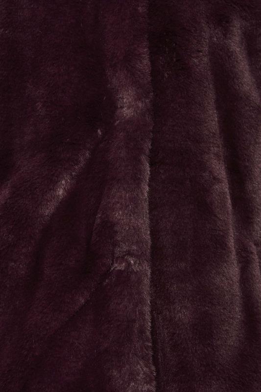 LTS Tall Dark Purple Faux Fur Coat | Long Tall Sally 5