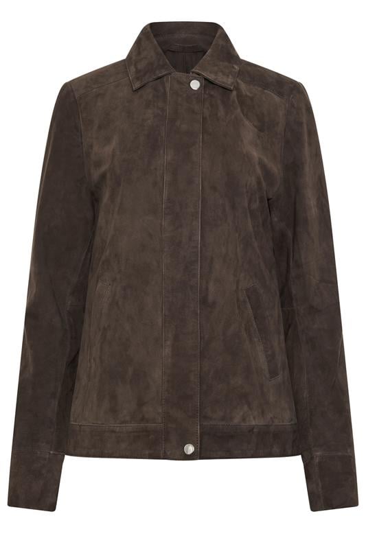 LTS PREMIUM Tall Women's Brown Suede Jacket | Long Tall Sally 5